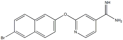 2-[(6-bromo-2-naphthyl)oxy]pyridine-4-carboximidamide Struktur