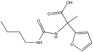 2-[(butylcarbamoyl)amino]-2-(furan-2-yl)propanoic acid Struktur