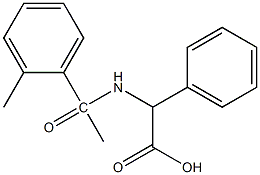 2-[1-(2-methylphenyl)acetamido]-2-phenylacetic acid Struktur