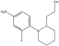 2-[1-(4-amino-2-fluorophenyl)piperidin-2-yl]ethan-1-ol Struktur