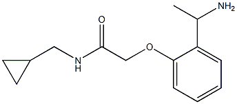 2-[2-(1-aminoethyl)phenoxy]-N-(cyclopropylmethyl)acetamide Struktur