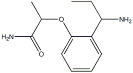 2-[2-(1-aminopropyl)phenoxy]propanamide Struktur