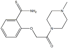 2-[2-(4-methylpiperazin-1-yl)-2-oxoethoxy]benzenecarbothioamide Struktur