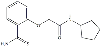 2-[2-(aminocarbonothioyl)phenoxy]-N-cyclopentylacetamide Struktur