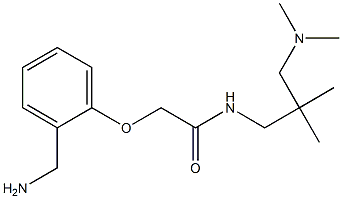 2-[2-(aminomethyl)phenoxy]-N-{2-[(dimethylamino)methyl]-2-methylpropyl}acetamide Struktur