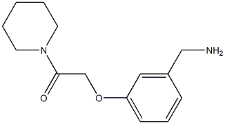 2-[3-(aminomethyl)phenoxy]-1-(piperidin-1-yl)ethan-1-one Struktur