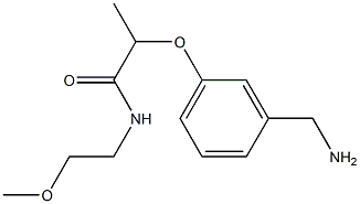 2-[3-(aminomethyl)phenoxy]-N-(2-methoxyethyl)propanamide Struktur