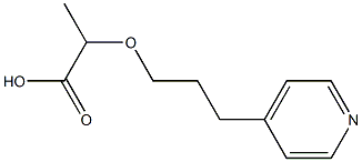 2-[3-(pyridin-4-yl)propoxy]propanoic acid Struktur