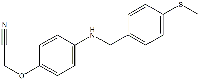 2-[4-({[4-(methylsulfanyl)phenyl]methyl}amino)phenoxy]acetonitrile Struktur