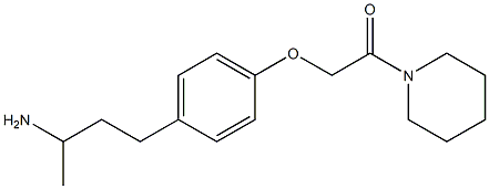 2-[4-(3-aminobutyl)phenoxy]-1-(piperidin-1-yl)ethan-1-one Struktur