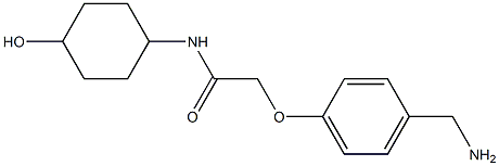 2-[4-(aminomethyl)phenoxy]-N-(4-hydroxycyclohexyl)acetamide Struktur