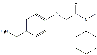 2-[4-(aminomethyl)phenoxy]-N-cyclohexyl-N-ethylacetamide Struktur