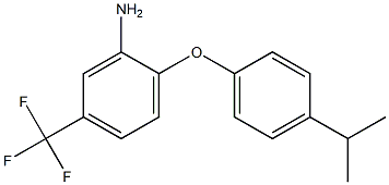 2-[4-(propan-2-yl)phenoxy]-5-(trifluoromethyl)aniline Struktur