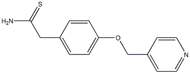 2-[4-(pyridin-4-ylmethoxy)phenyl]ethanethioamide Struktur