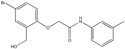 2-[4-bromo-2-(hydroxymethyl)phenoxy]-N-(3-methylphenyl)acetamide Struktur