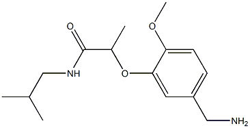 2-[5-(aminomethyl)-2-methoxyphenoxy]-N-(2-methylpropyl)propanamide Struktur