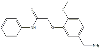 2-[5-(aminomethyl)-2-methoxyphenoxy]-N-phenylacetamide Struktur