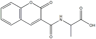 2-{[(2-oxo-2H-chromen-3-yl)carbonyl]amino}propanoic acid Struktur