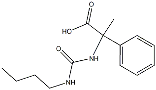 2-{[(butylamino)carbonyl]amino}-2-phenylpropanoic acid Struktur