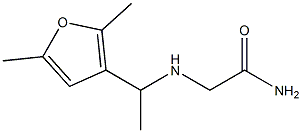 2-{[1-(2,5-dimethylfuran-3-yl)ethyl]amino}acetamide Struktur