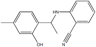 2-{[1-(2-hydroxy-4-methylphenyl)ethyl]amino}benzonitrile Struktur