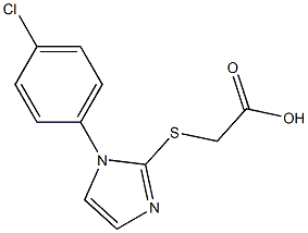 2-{[1-(4-chlorophenyl)-1H-imidazol-2-yl]sulfanyl}acetic acid Struktur