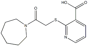 2-{[2-(azepan-1-yl)-2-oxoethyl]sulfanyl}pyridine-3-carboxylic acid Struktur