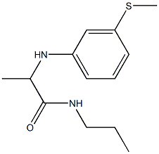 2-{[3-(methylsulfanyl)phenyl]amino}-N-propylpropanamide Struktur