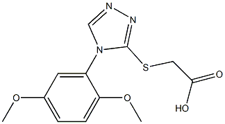 2-{[4-(2,5-dimethoxyphenyl)-4H-1,2,4-triazol-3-yl]sulfanyl}acetic acid Struktur