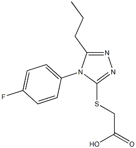 2-{[4-(4-fluorophenyl)-5-propyl-4H-1,2,4-triazol-3-yl]sulfanyl}acetic acid Struktur