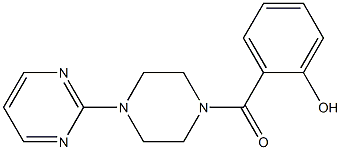 2-{[4-(pyrimidin-2-yl)piperazin-1-yl]carbonyl}phenol Struktur