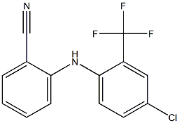 2-{[4-chloro-2-(trifluoromethyl)phenyl]amino}benzonitrile Struktur