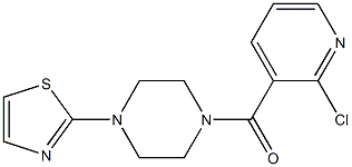 2-{4-[(2-chloropyridin-3-yl)carbonyl]piperazin-1-yl}-1,3-thiazole Struktur