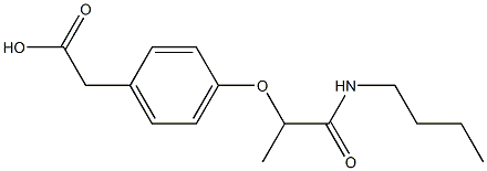 2-{4-[1-(butylcarbamoyl)ethoxy]phenyl}acetic acid Struktur