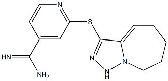 2-{5H,6H,7H,8H,9H-[1,2,4]triazolo[3,4-a]azepin-3-ylsulfanyl}pyridine-4-carboximidamide Struktur