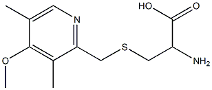 2-amino-3-{[(4-methoxy-3,5-dimethylpyridin-2-yl)methyl]sulfanyl}propanoic acid Struktur