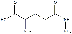 2-amino-4-(hydrazinecarbonyl)butanoic acid Struktur