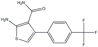 2-amino-4-[4-(trifluoromethyl)phenyl]thiophene-3-carboxamide Struktur