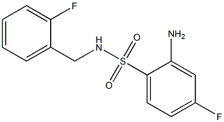 2-amino-4-fluoro-N-[(2-fluorophenyl)methyl]benzene-1-sulfonamide Struktur