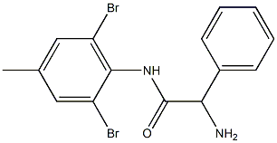 2-amino-N-(2,6-dibromo-4-methylphenyl)-2-phenylacetamide Struktur