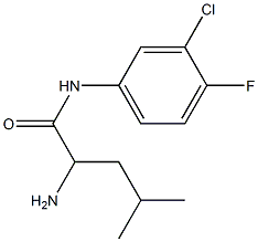 2-amino-N-(3-chloro-4-fluorophenyl)-4-methylpentanamide Struktur