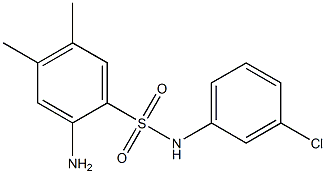 2-amino-N-(3-chlorophenyl)-4,5-dimethylbenzene-1-sulfonamide Struktur