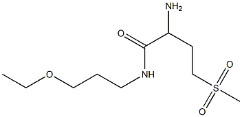 2-amino-N-(3-ethoxypropyl)-4-(methylsulfonyl)butanamide Struktur