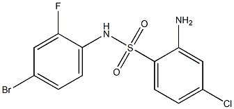 2-amino-N-(4-bromo-2-fluorophenyl)-4-chlorobenzene-1-sulfonamide Struktur