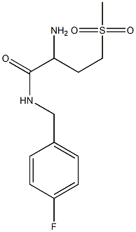 2-amino-N-(4-fluorobenzyl)-4-(methylsulfonyl)butanamide Struktur