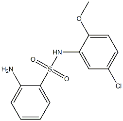 2-amino-N-(5-chloro-2-methoxyphenyl)benzene-1-sulfonamide Struktur