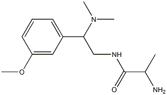 2-amino-N-[2-(dimethylamino)-2-(3-methoxyphenyl)ethyl]propanamide Struktur