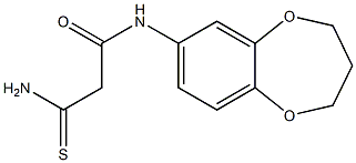 2-carbamothioyl-N-(3,4-dihydro-2H-1,5-benzodioxepin-7-yl)acetamide Struktur