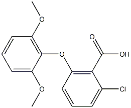 2-chloro-6-(2,6-dimethoxyphenoxy)benzoic acid Struktur