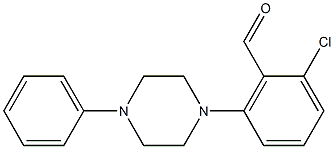 2-chloro-6-(4-phenylpiperazin-1-yl)benzaldehyde Struktur